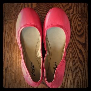 Lucky Brand coral leather flats
